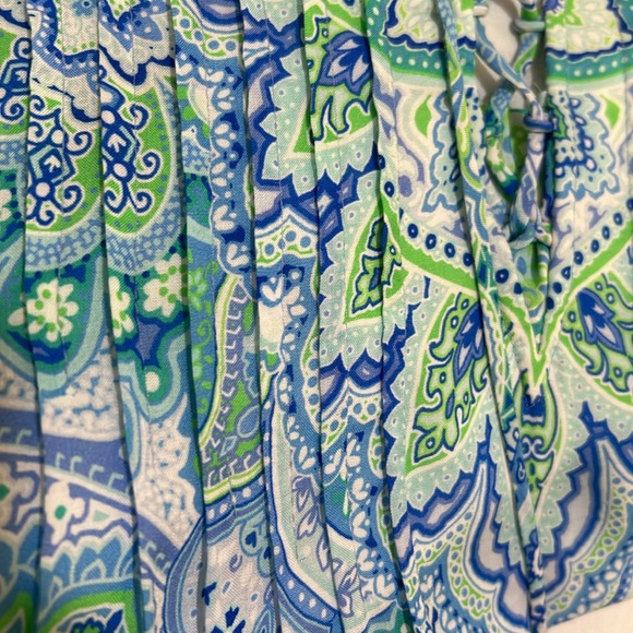 HALEBOB PIN TUCK PLEATS MINI DRESS GREEN Sz SMALL PULLOVER - Picture 10 of 16